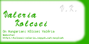 valeria kolcsei business card